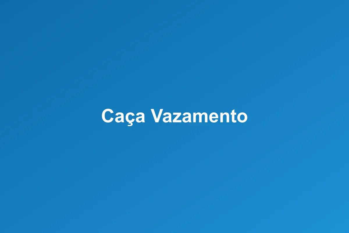 Caça-vazamento de Água em João Pessoa